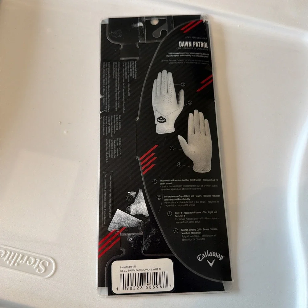 Callaway Golf Glove Women's Left Handed Large Dawn Patrol Ladies Genuine Leather